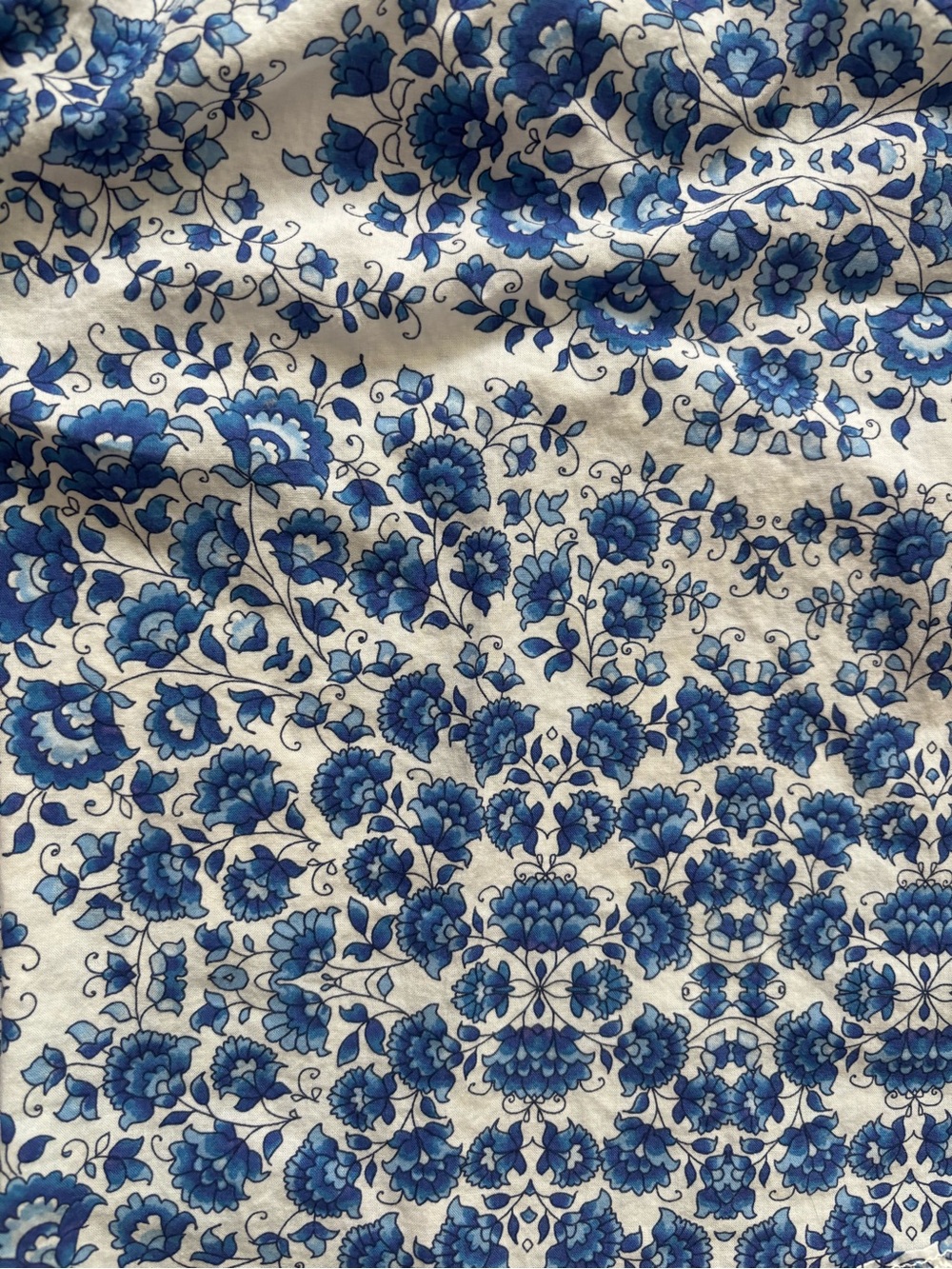 Zara Girls Blue Floral Ruffle Sleeve Top Sz 7 - Picture 3 of 4